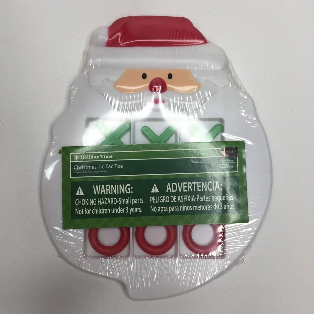 Holiday Time Christmas Party Goodie Bag Pen Sliding Puzzle Cards Tic Tac Toe
